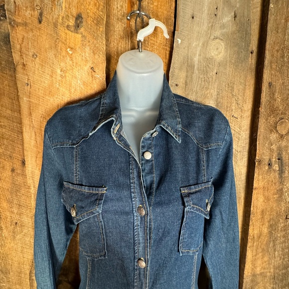 Shaft Made in Italy Annie Chambray Ombre Dress - size small - Picture 6 of 14